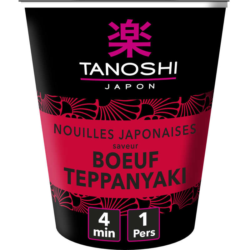 Tanoshi Japon Nouilles Japonaises Saveur Bœuf Teppanyaki 65g