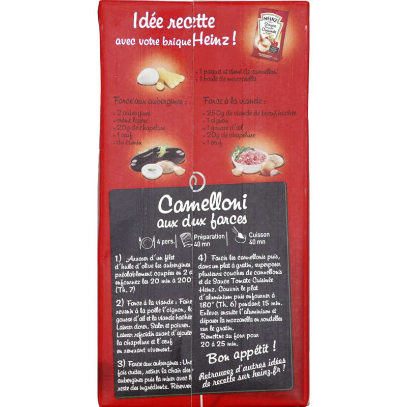 Heinz la Sauce Tomate Cuisinée Ail & Oignons brique 520g