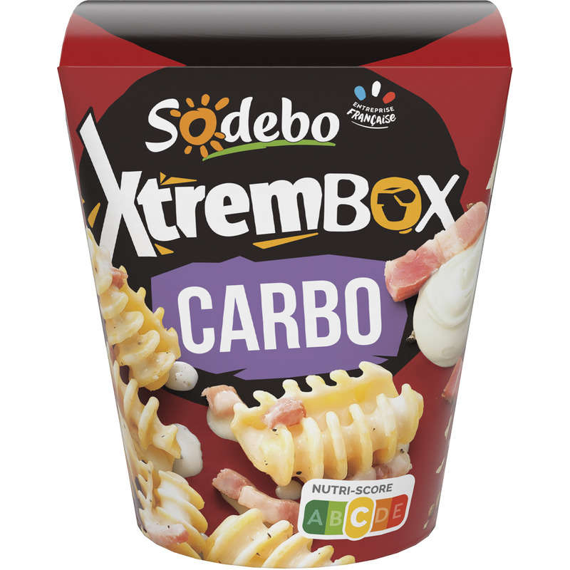 Sodebo Xtrem box radiatori à la carbonara 400g