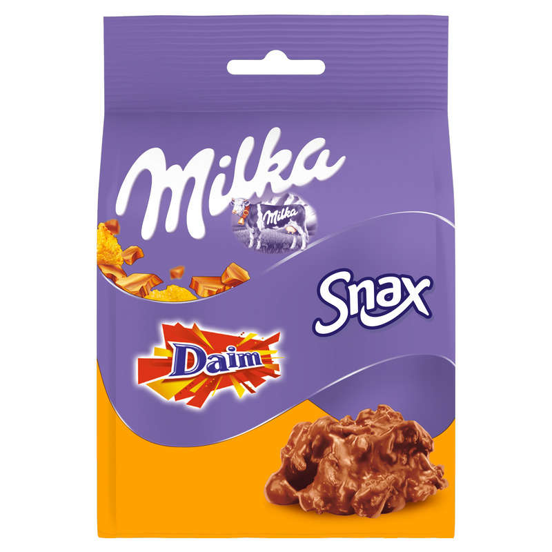 Milka Snax Chocolat au Lait et éclats de Daim 145g