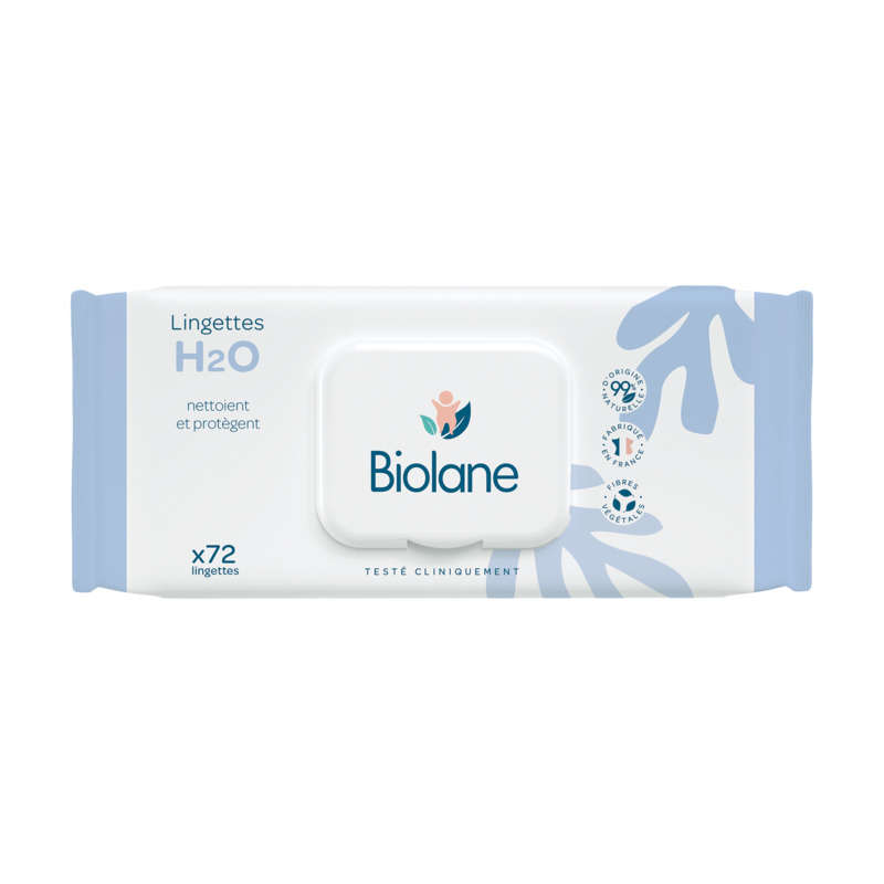 Biolane Lingettes Epaisses H2O Recharge X72