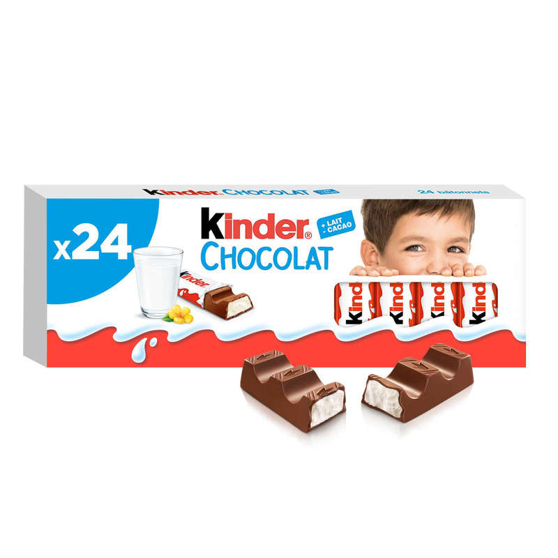 Kinder Chocolat tablette de 24 batônnets 300g