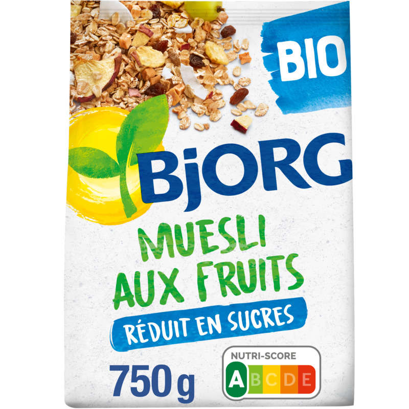 Bjorg Muesli Aux Fruits, Riche En Céréales Complètes Bio 750G