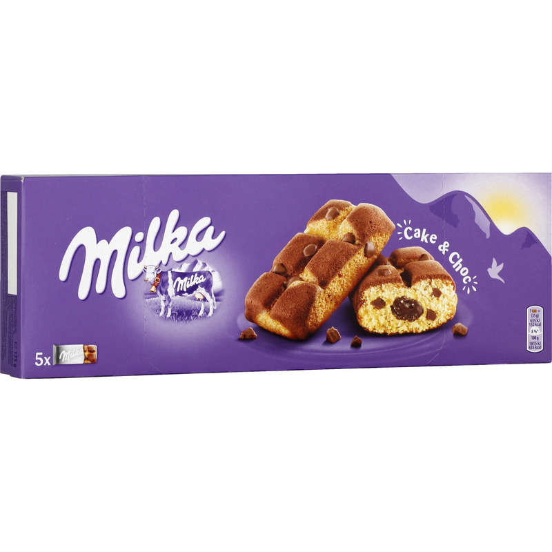 Milka Cake & Choc Gâteaux fourrés aux pépites de chocolat 175g