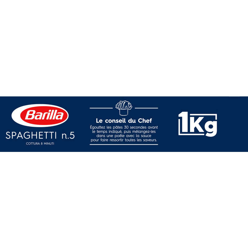 Barilla Pâtes Spaghetti n°5 1kg