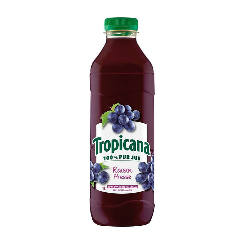 Tropicana Pure Pressed Grape Juice 1L Bottle