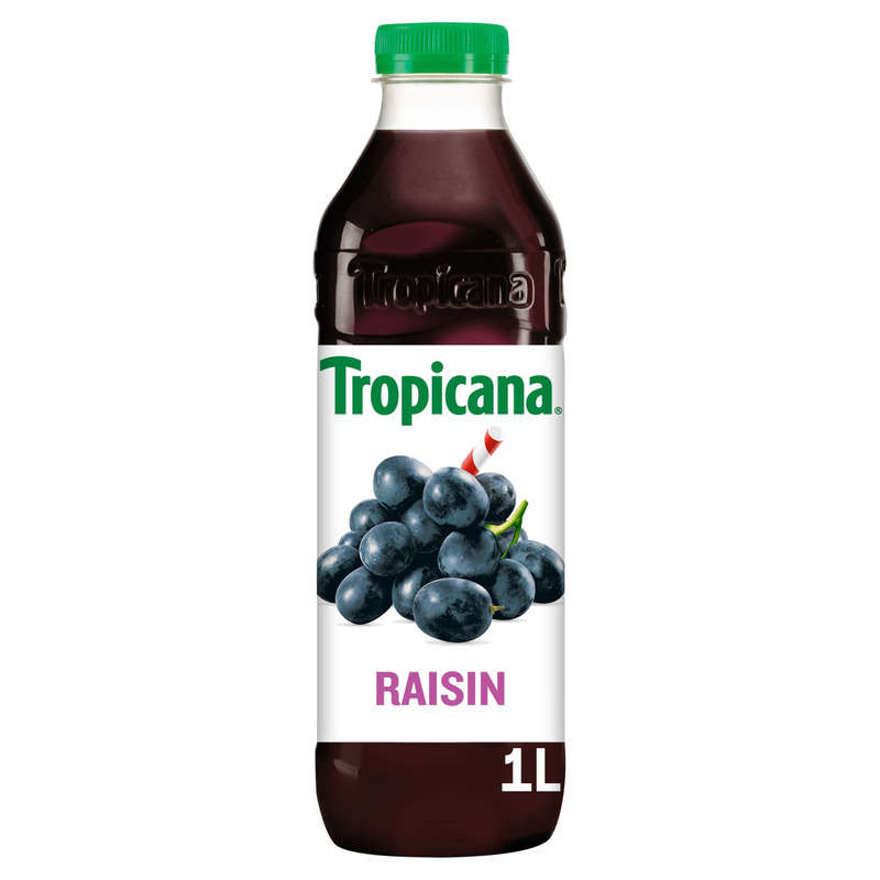 Tropicana Pur Jus de Raisin Pressé la Bouteille de 1L