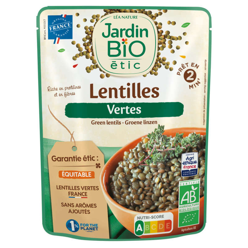 Jardin Bio Lentilles vertes bio 250g