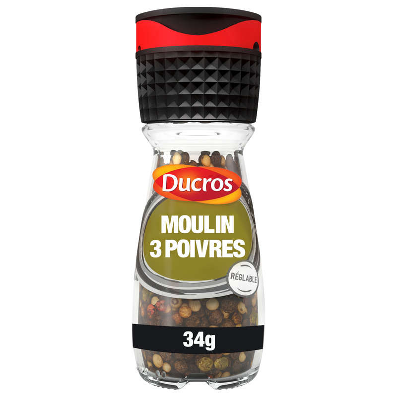 Ducros 3 Pepper Mill 34G