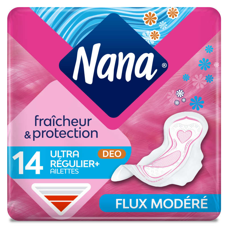 Nana Ultra Normal Deodorant Fresh Sanitary Napkins x14