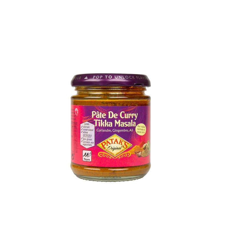 PATAKS Pâte de curry pour Tikka Masala en pot 165g