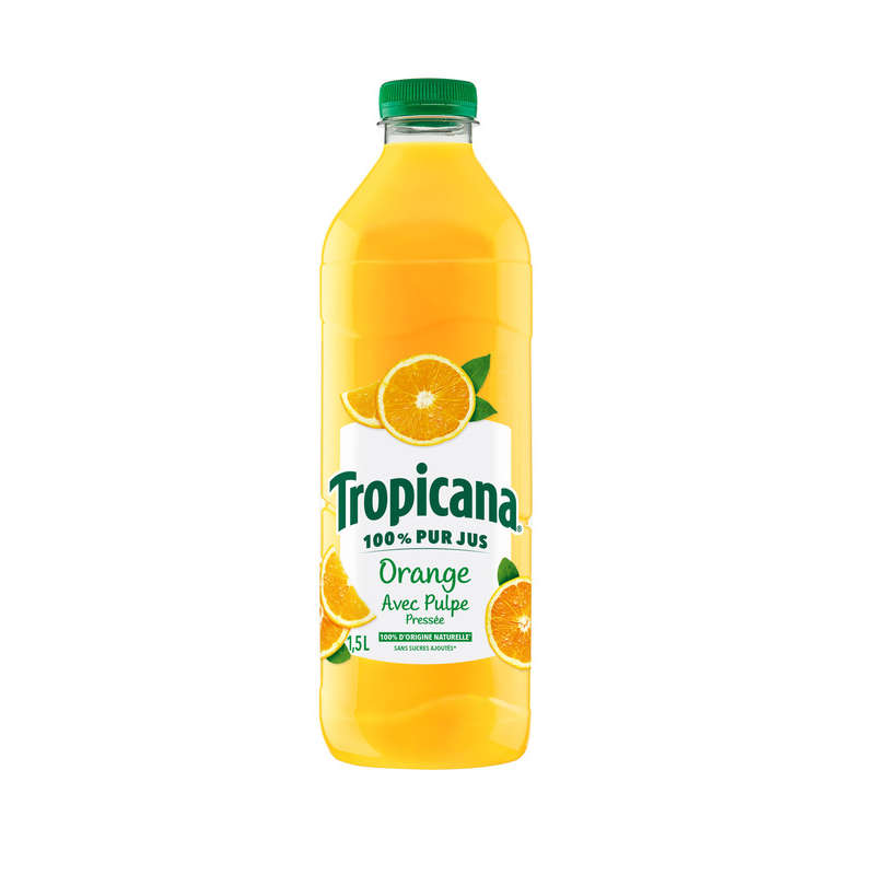 Tropicana Pure Orange Juice with Pulp 1.5L Bottle