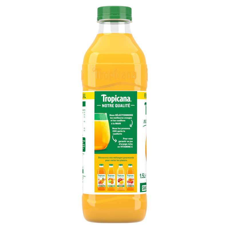 Tropicana Pur Jus d'Orange avec Pulpe la Bouteille de 1,5L