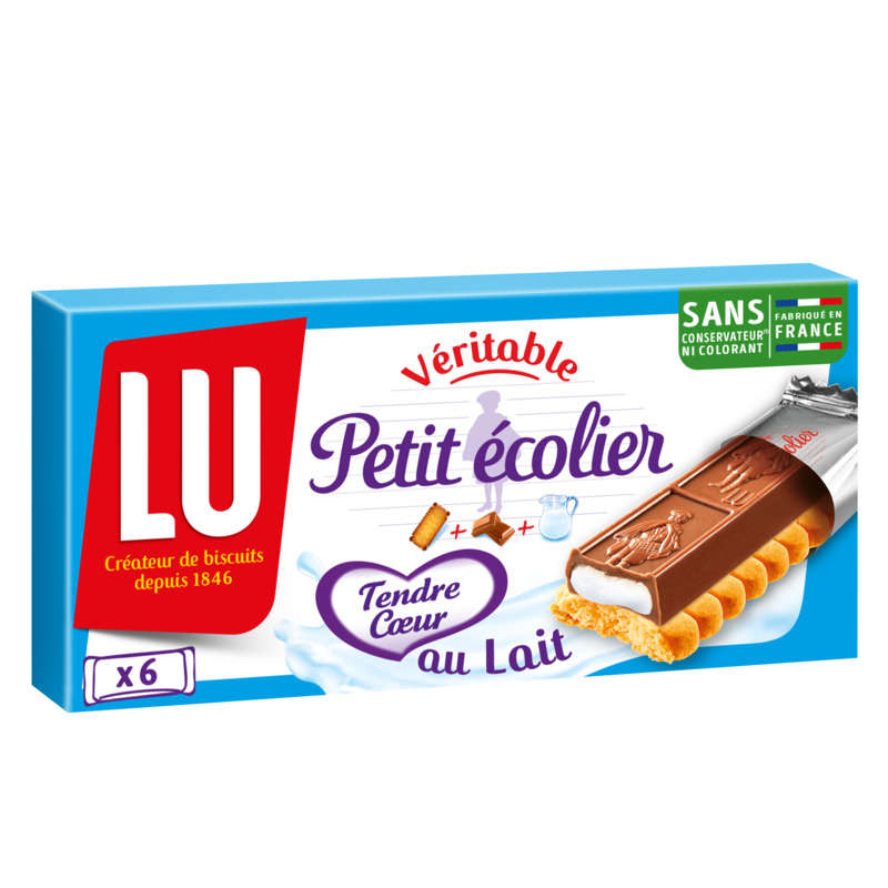 Lu Petit Ecolier Tendre Cœur Biscuits nappés au Chocolat au lait 120g