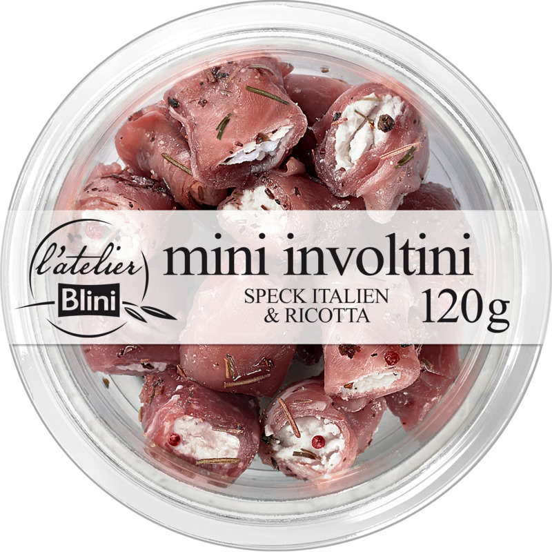 L'atelier Blini Mini involtini au speck italien et ricotta 120g