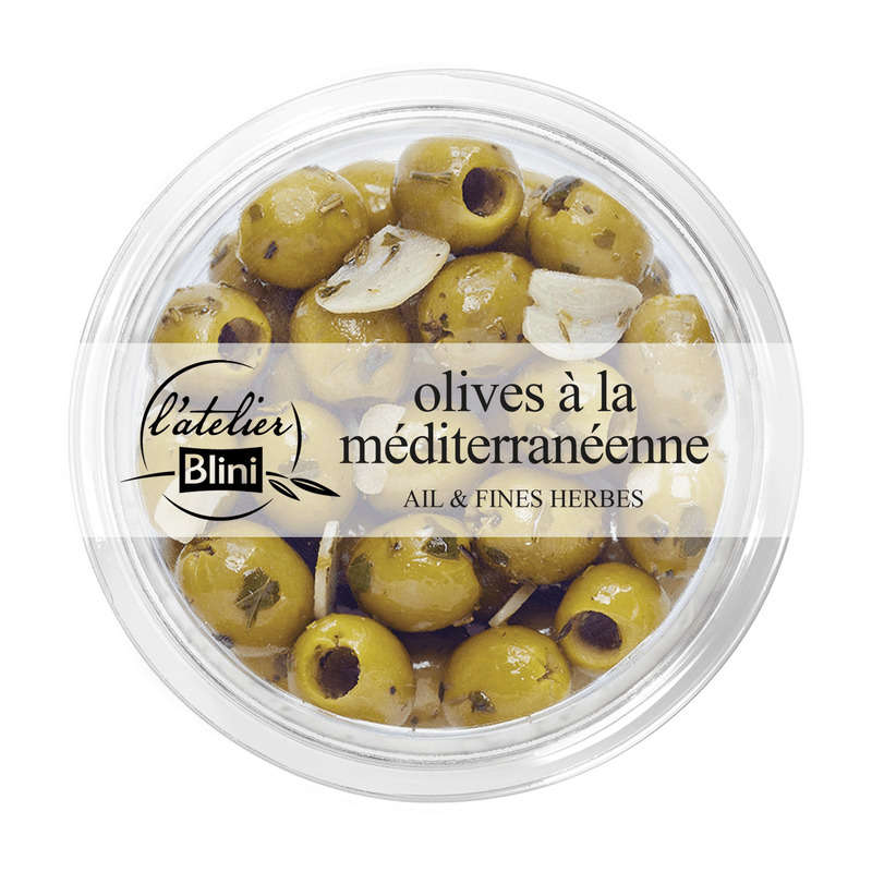 L'atelier Blini Mediterranean Manzanilla Olives 150g