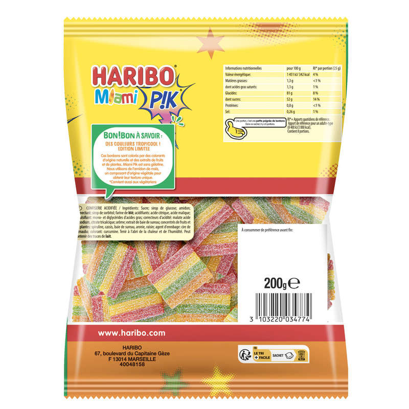 Haribo Bonbons Miami Pik 200G