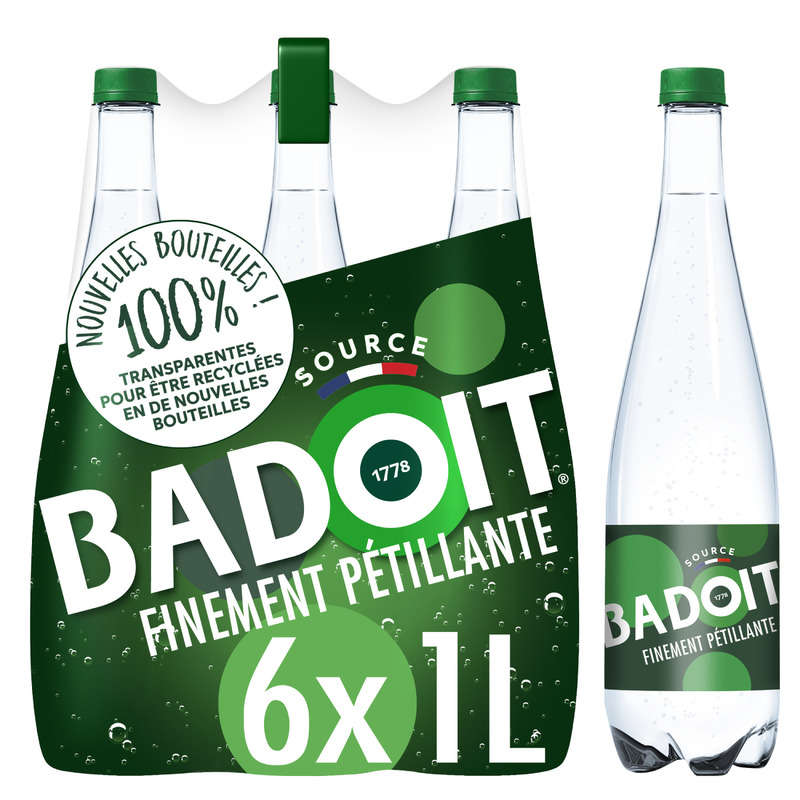 Badoit finely sparkling natural mineral water 6x1L