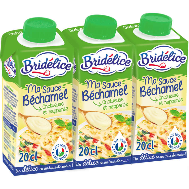 Bridélice Sauce béchamel, stérilisée UHT 3x20cl