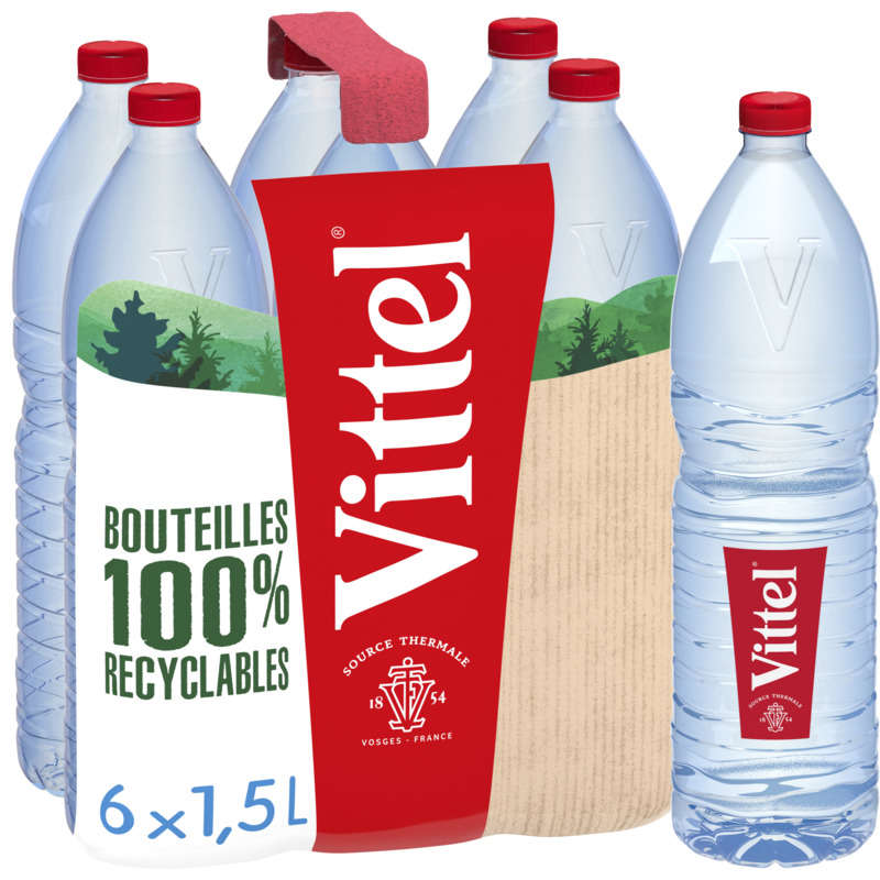 Vittel natural mineral water pack 6x1.5 L