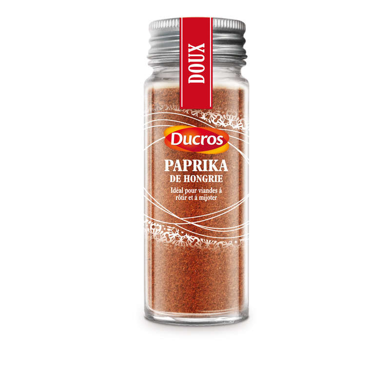 Ducros Paprika De Hongrie, Doux, Idéal Pour Viandes À Rôtir Et À Mijoter 48G