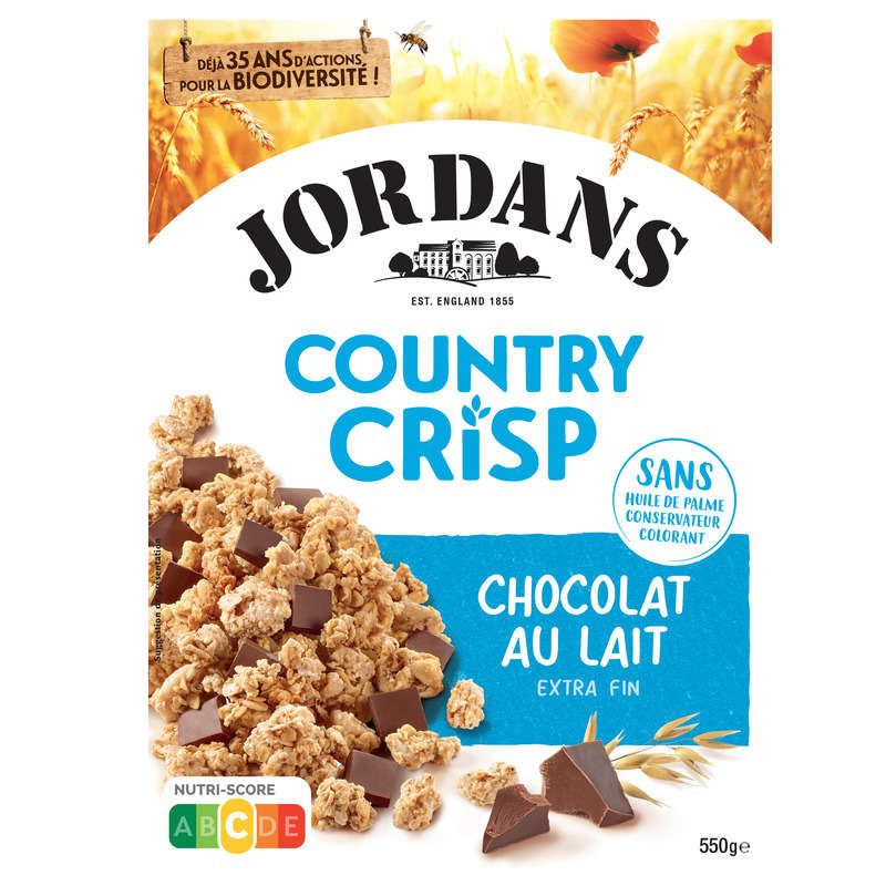 Jordans Céréales Country Crisp Chocolat Au Lait 550G