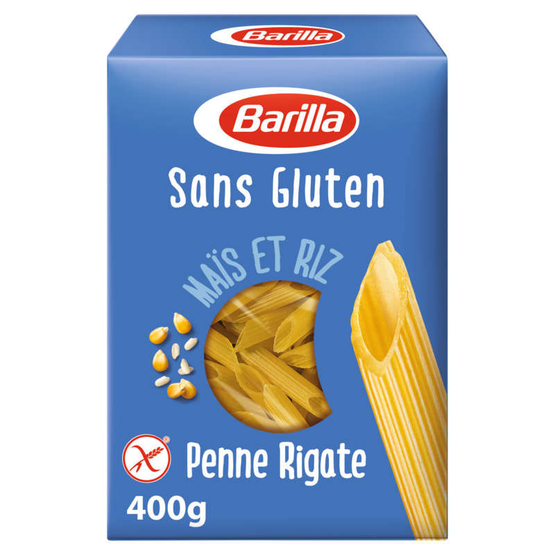 Barilla Pâtes Penne Rigate Sans Gluten 400g