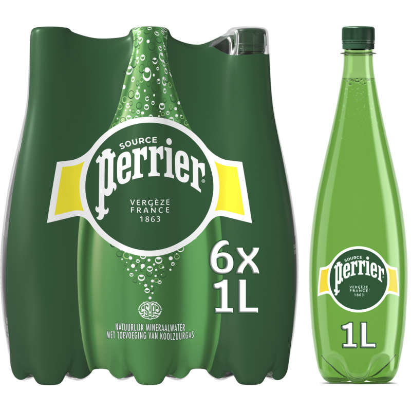 Perrier sparkling mineral water 6x1L pack