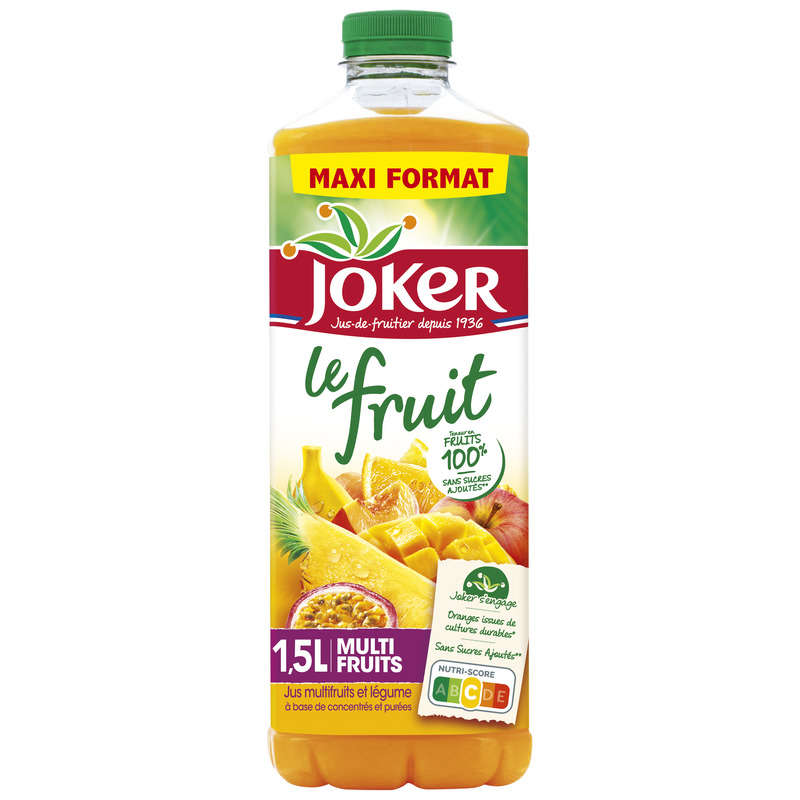 Joker jus multifruits la bouteille de 1,5L