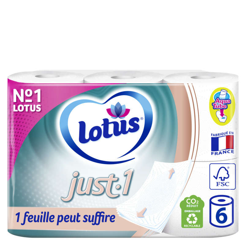 Lotus Papier Toilette Just.1 x6 rouleaux