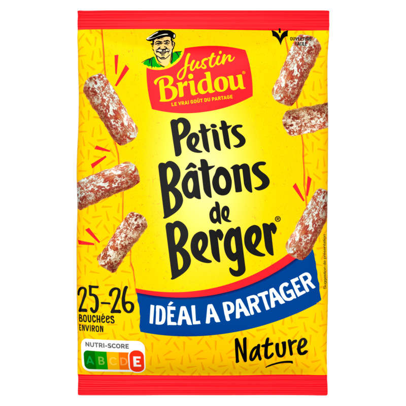 Justin Bridou Saucisson Petits Bâton Berger Nature Apéritif 160G