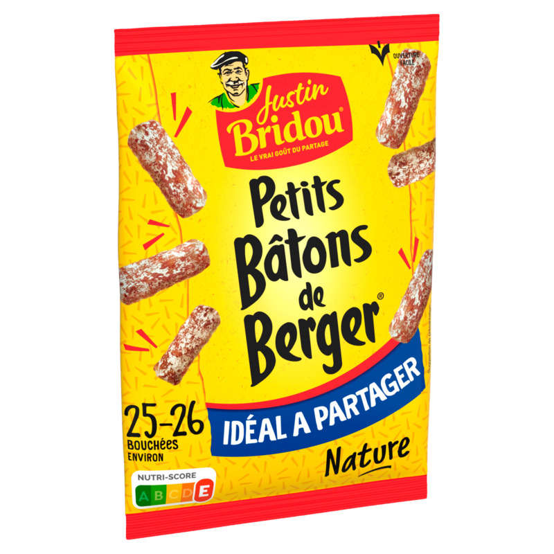 Justin Bridou Saucisson Petits Bâton Berger Nature Apéritif 160G