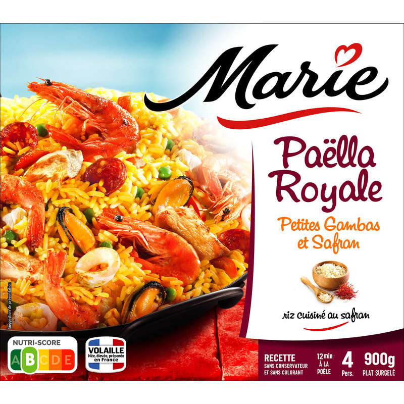 Marie Paëlla royale petites gambas et safran 900g