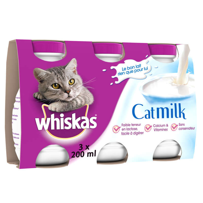 Whiskas Lait Pour Chats Adultes Et Chatons De Plus De 6 Semaines 200Ml