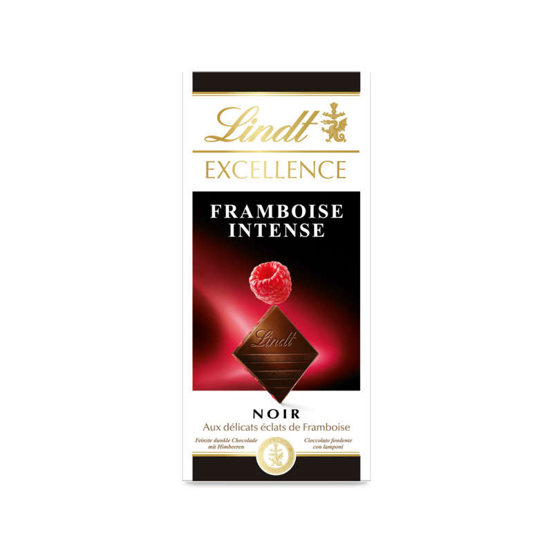 Lindt Excellence Tablette Chocolat Noir Framboise 100G