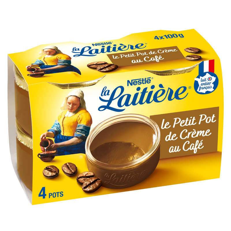 LA LAITIERE Coffee Dessert Creams 4 x 100g