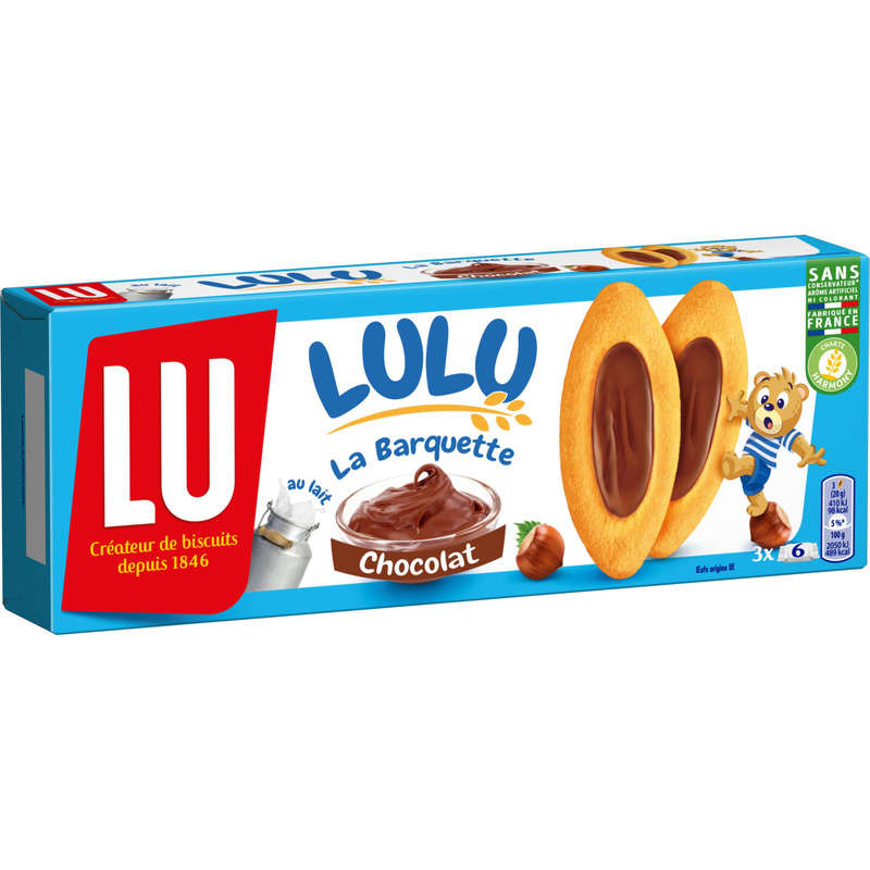 Lu Lulu La Barquette Biscuits Chocolat 120g