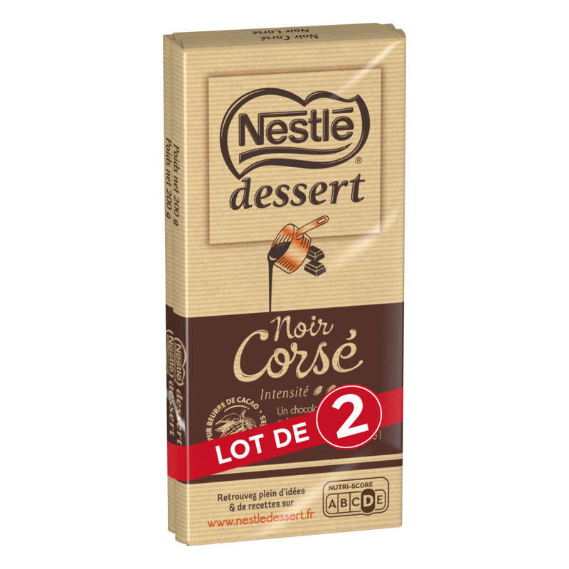 Nestle Dessert Dark Chocolate Bar 2x200g