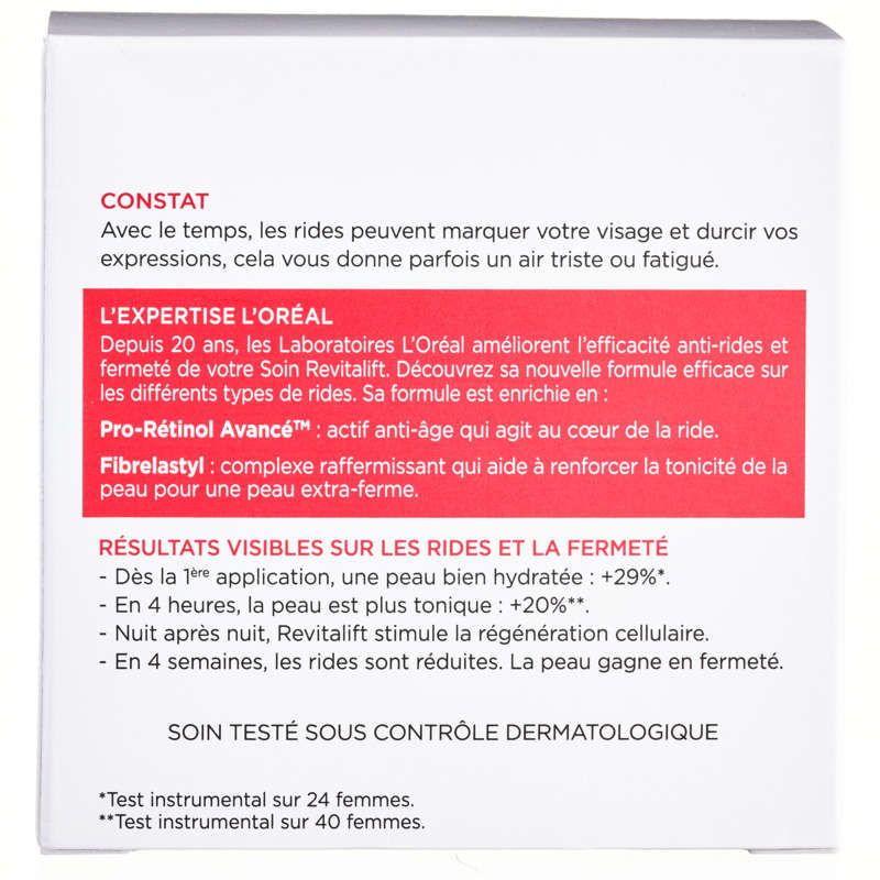 L'Oréal Paris Crème Visage Anti-Rides Nuit Hydratant Revitalift 50ml