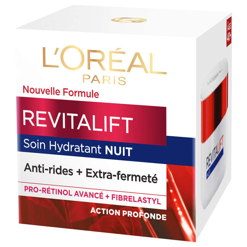 L'Oréal Paris Crème Visage Anti-Rides Nuit Hydratant Revitalift 50ml