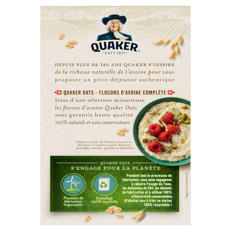 Quaker Oats Flocons d'avoine complète 550g