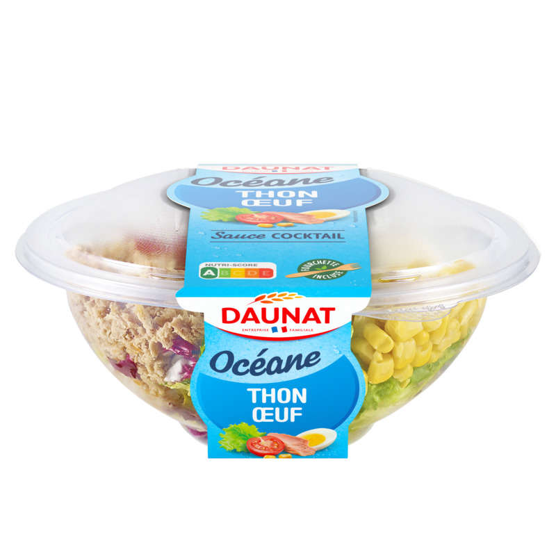 Daunat Fresh bubble salad with tuna, egg and raw vegetables 250g