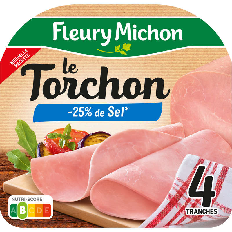 Fleury Michon Ham Le Torchon -25% Salt X4