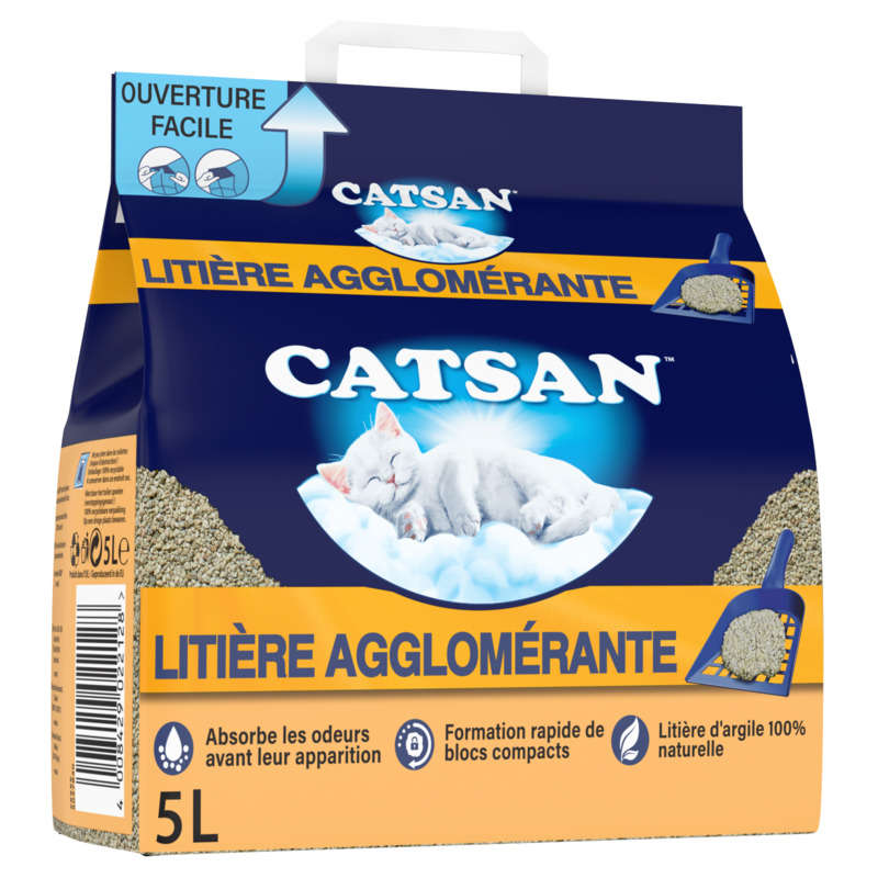 Catsan Litière Minérale Agglomérante Pour Chat 5L