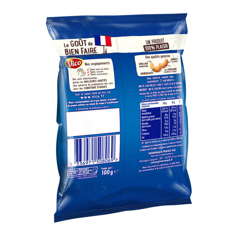 Vico Noix de Cajou Salee 100 G 100g