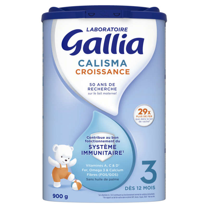 Gallia Lait De Croissance 3 En Poudre + 12 Mois 900G