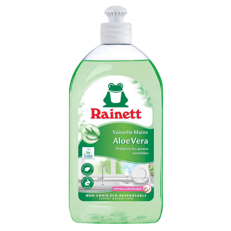 Rainett Liquide Vaisselle Peaux Sensibles Aloe Vera 500 Ml