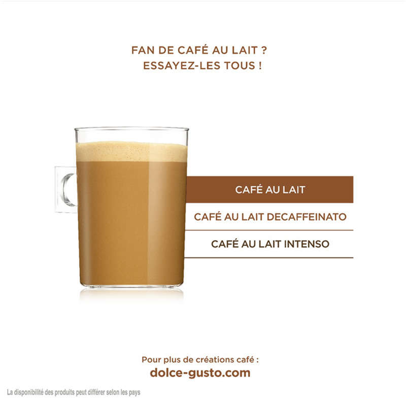 Dolce Gusto Capsules de café au lait 160g