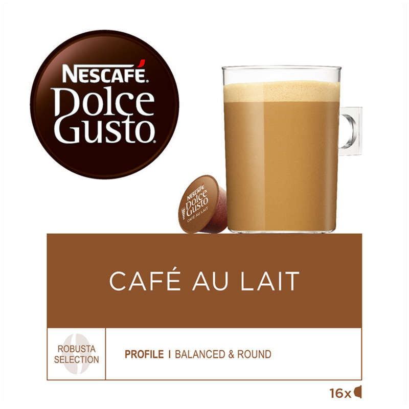 Dolce Gusto Capsules de café au lait 160g