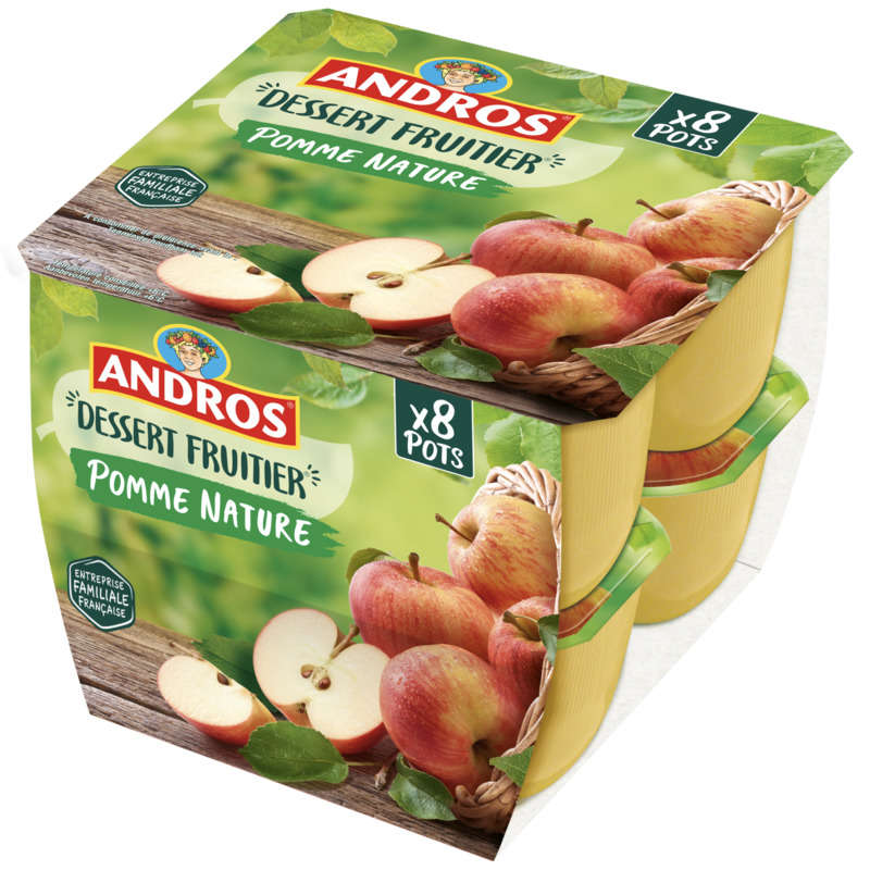 Andros Compote Pomme Nature 8x100g